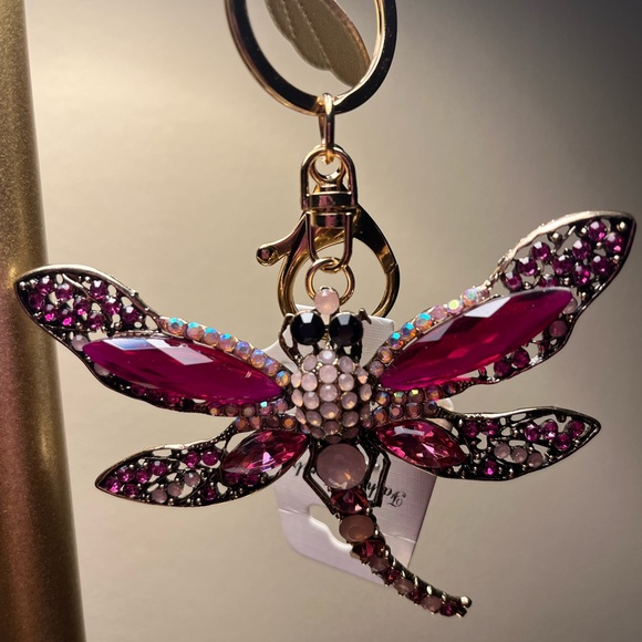 Pink Dragonfly Key Chain/Bag Charm - Picture 4 of 4
